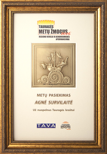Paveikslas "Tauragės metų žmogus"